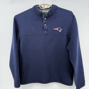 Tommy Bahama XL New England Patriots Reversible Quilted Sweater‎ Fleece NFL